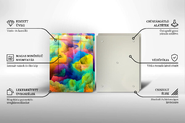 Cache plaque de cuisson Abstraction colorée