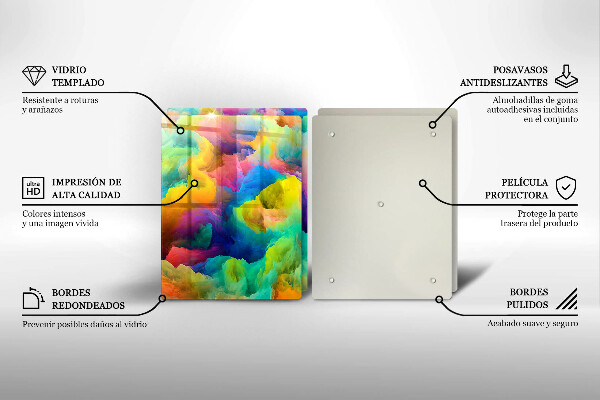 Cache plaque de cuisson Abstraction colorée