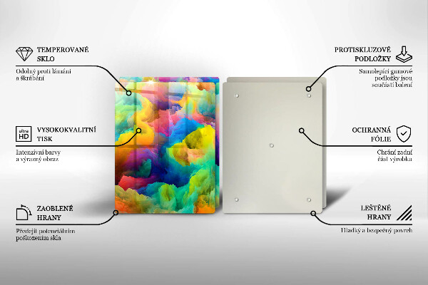 Cache plaque de cuisson Abstraction colorée