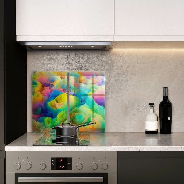 Cache plaque de cuisson Abstraction colorée