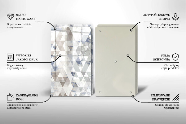 Cache plaque de cuisson Modèle de triangles