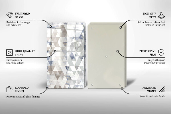 Cache plaque de cuisson Modèle de triangles