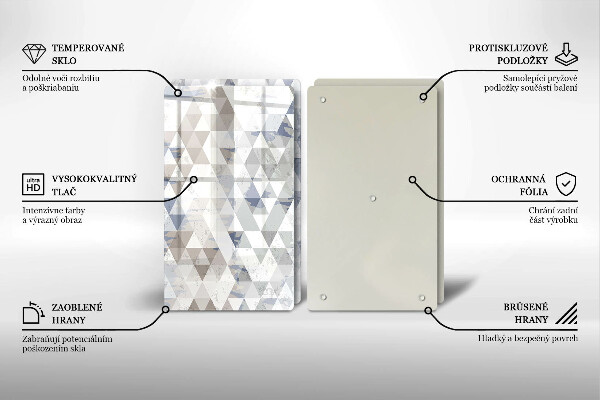 Cache plaque de cuisson Modèle de triangles