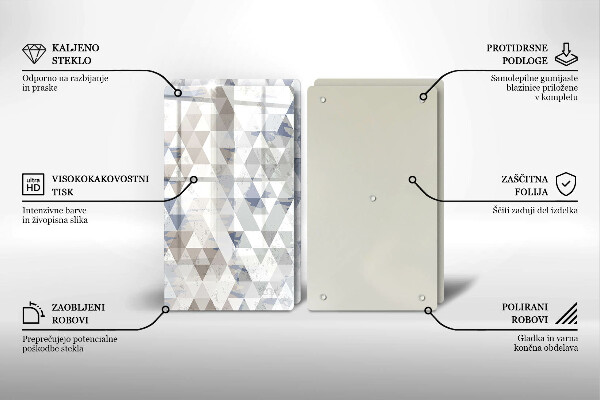 Cache plaque de cuisson Modèle de triangles