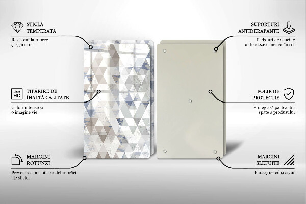 Cache plaque de cuisson Modèle de triangles