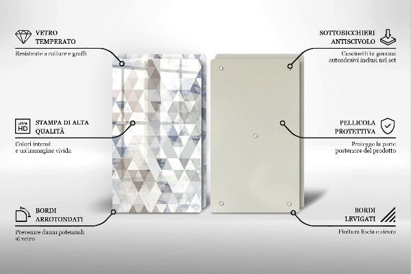 Cache plaque de cuisson Modèle de triangles