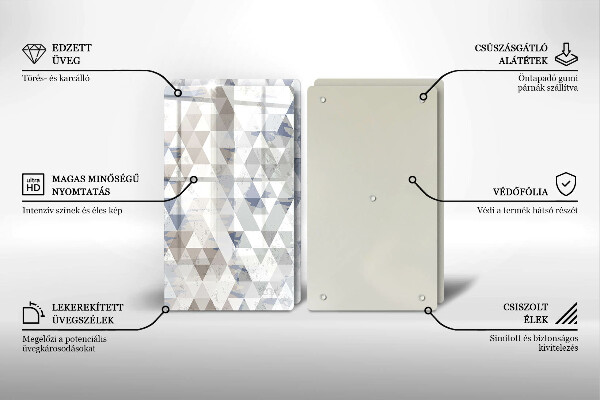 Cache plaque de cuisson Modèle de triangles