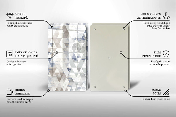 Cache plaque de cuisson Modèle de triangles