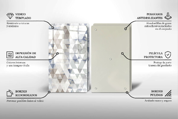 Cache plaque de cuisson Modèle de triangles