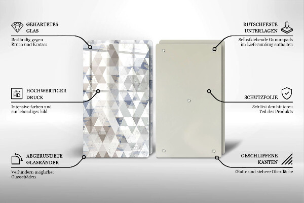 Cache plaque de cuisson Modèle de triangles