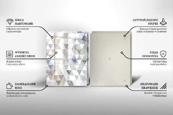 Cache plaque de cuisson Modèle de triangles