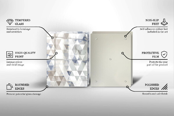 Cache plaque de cuisson Modèle de triangles