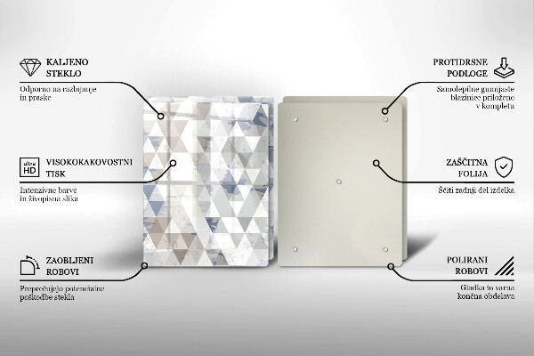 Cache plaque de cuisson Modèle de triangles