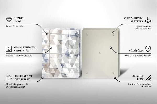 Cache plaque de cuisson Modèle de triangles