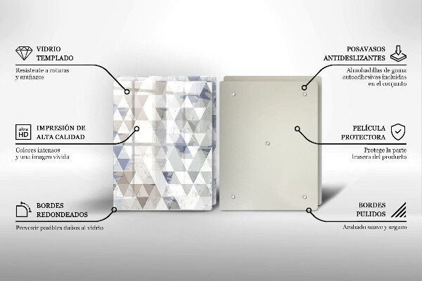 Cache plaque de cuisson Modèle de triangles