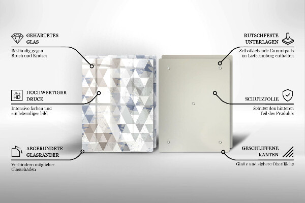Cache plaque de cuisson Modèle de triangles