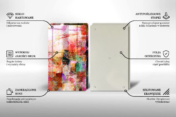 Cache plaque de cuisson Peinture abstraite