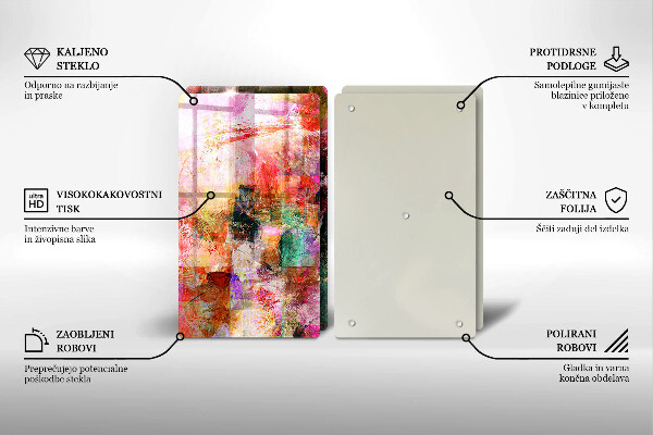 Cache plaque de cuisson Peinture abstraite