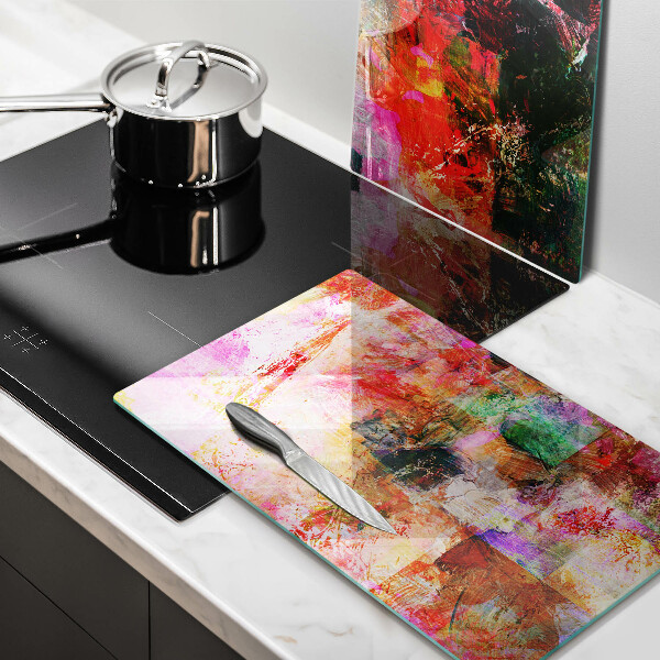 Cache plaque de cuisson Peinture abstraite