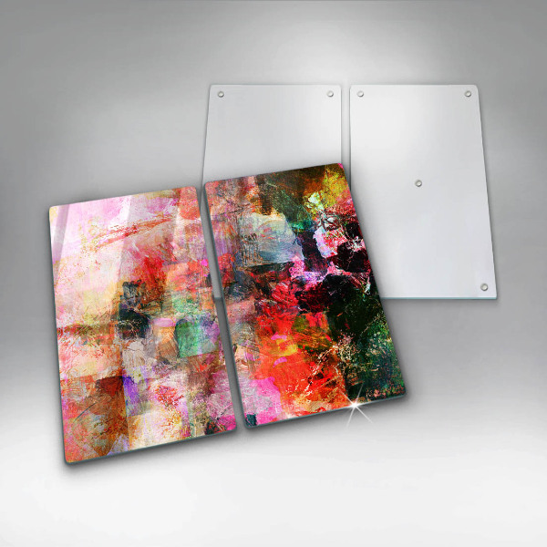 Cache plaque de cuisson Peinture abstraite