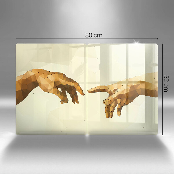 Cache plaque de cuisson Création des mains d'Adam