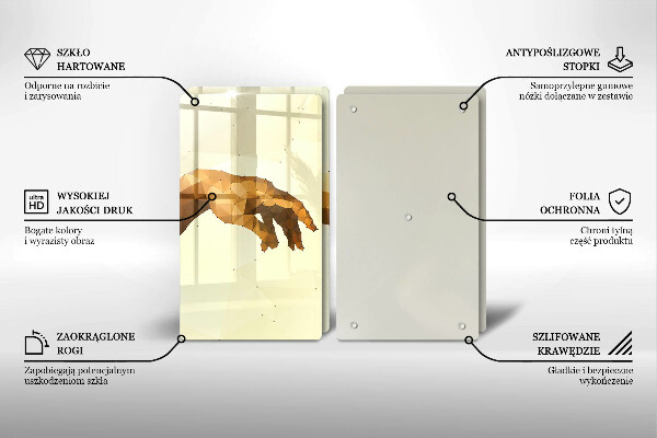 Cache plaque de cuisson Création des mains d'Adam