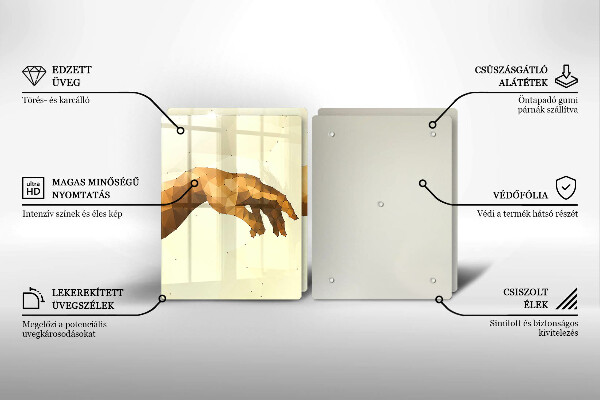 Cache plaque de cuisson Création des mains d'Adam