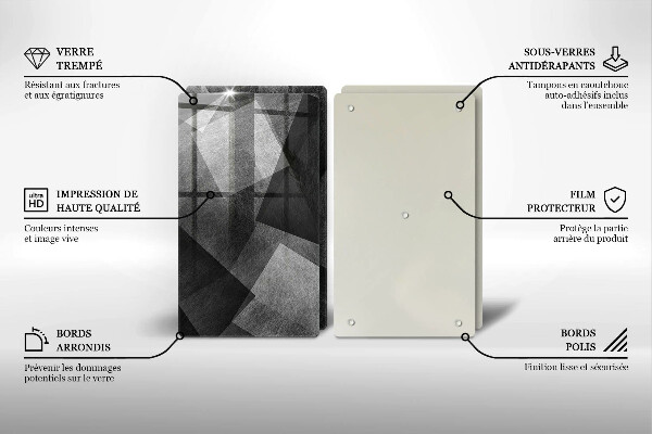 Cache plaque de cuisson Abstraction géométrique