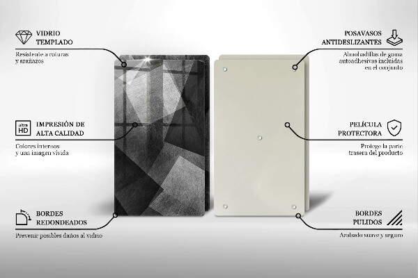 Cache plaque de cuisson Abstraction géométrique