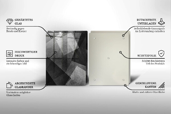 Cache plaque de cuisson Abstraction géométrique