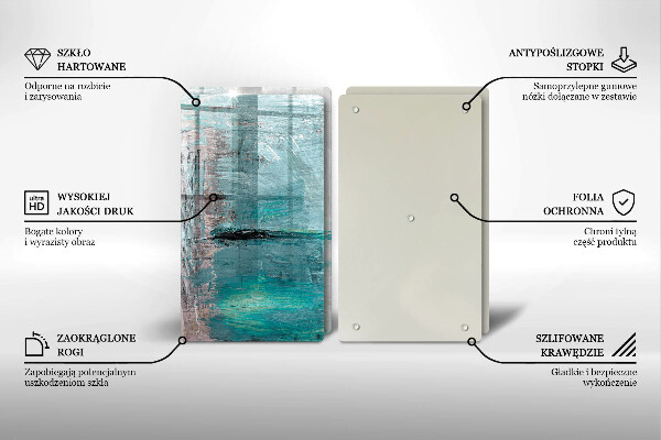 Cache plaque de cuisson Fond d'abstraction de peinture