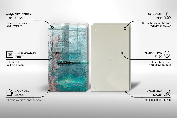 Cache plaque de cuisson Fond d'abstraction de peinture