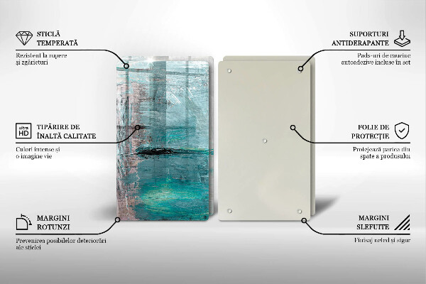 Cache plaque de cuisson Fond d'abstraction de peinture