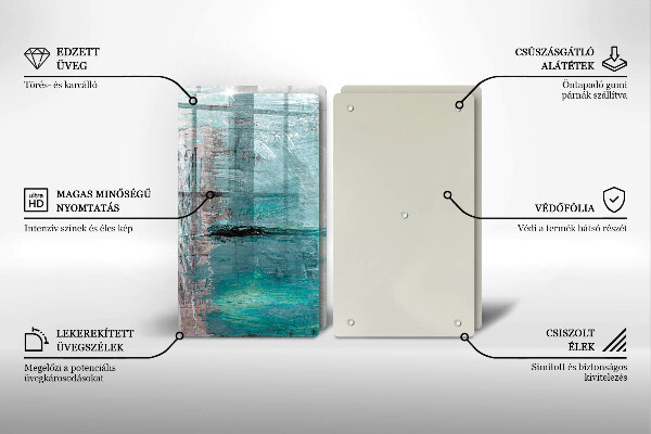 Cache plaque de cuisson Fond d'abstraction de peinture