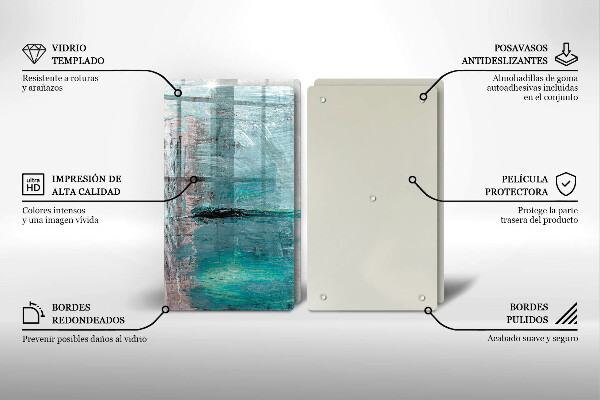 Cache plaque de cuisson Fond d'abstraction de peinture