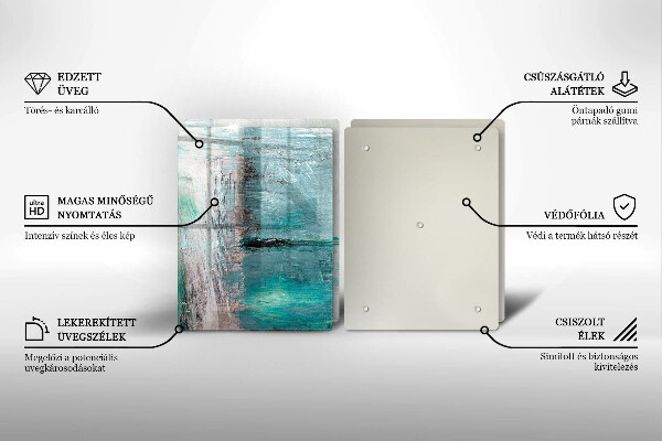 Cache plaque de cuisson Fond d'abstraction de peinture