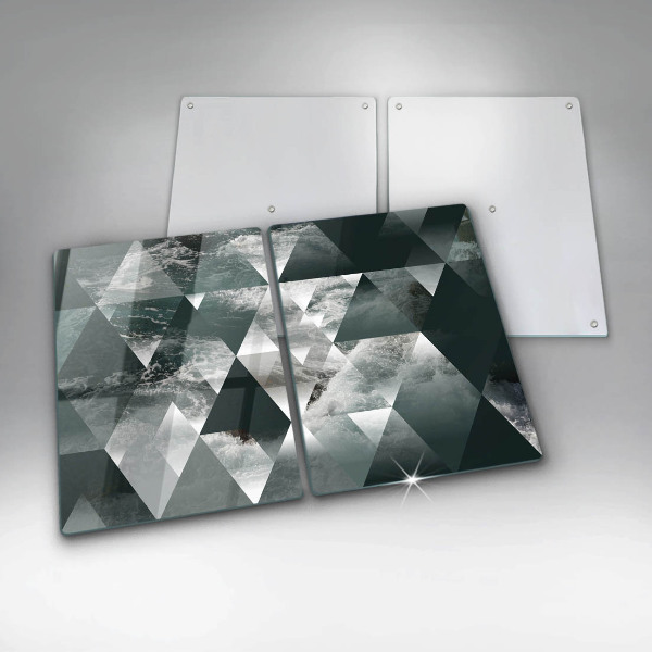 Cache plaque de cuisson Triangles et eau