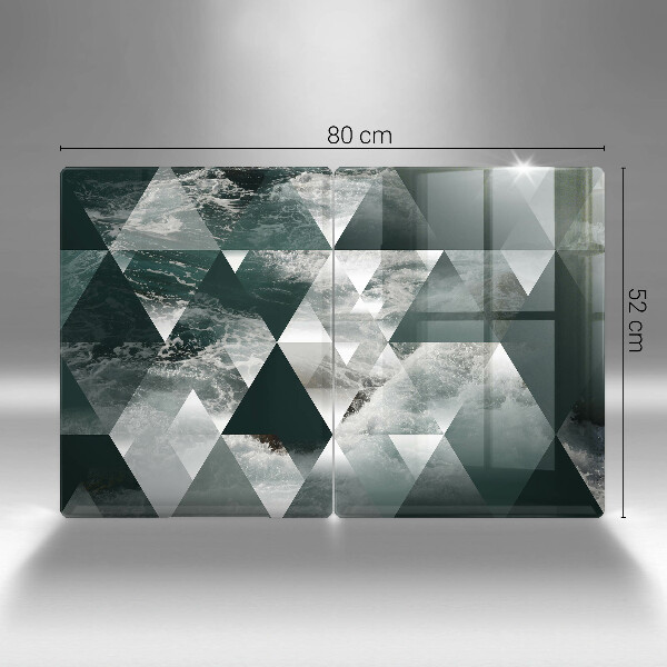 Cache plaque de cuisson Triangles et eau