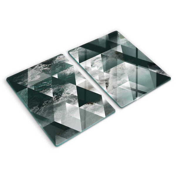 Cache plaque de cuisson Triangles et eau