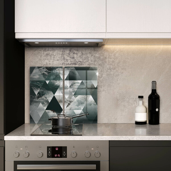 Cache plaque de cuisson Triangles et eau