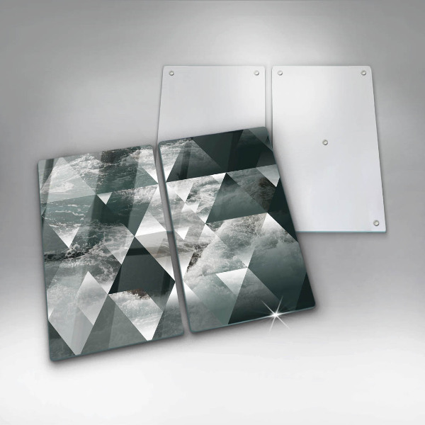 Cache plaque de cuisson Triangles et eau