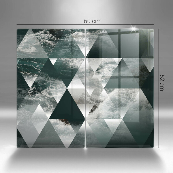 Cache plaque de cuisson Triangles et eau