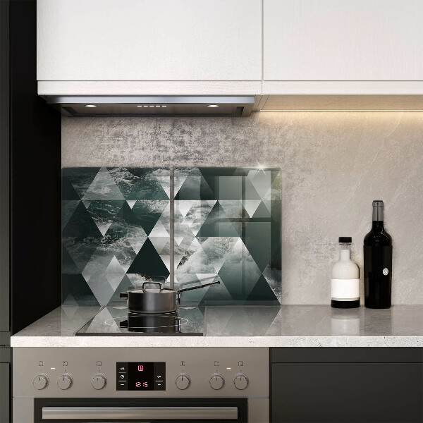 Cache plaque de cuisson Triangles et eau