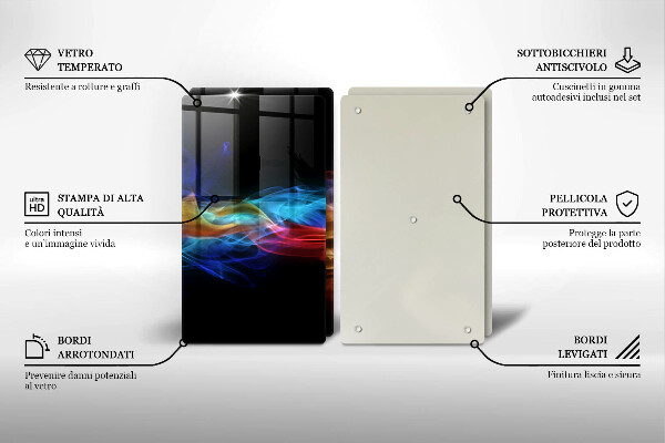 Cache plaque de cuisson Fumée colorée