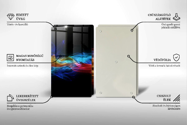 Cache plaque de cuisson Fumée colorée