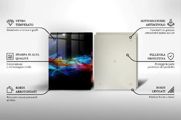 Cache plaque de cuisson Fumée colorée