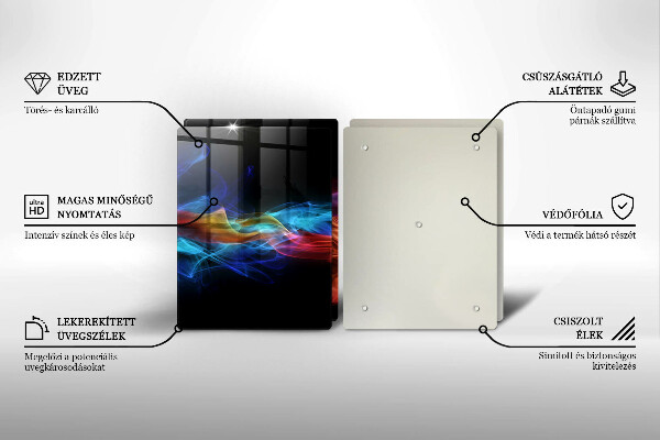 Cache plaque de cuisson Fumée colorée