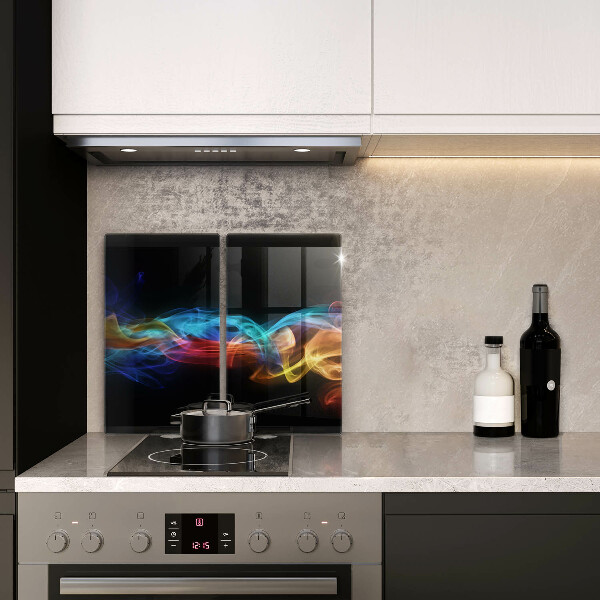 Cache plaque de cuisson Fumée colorée