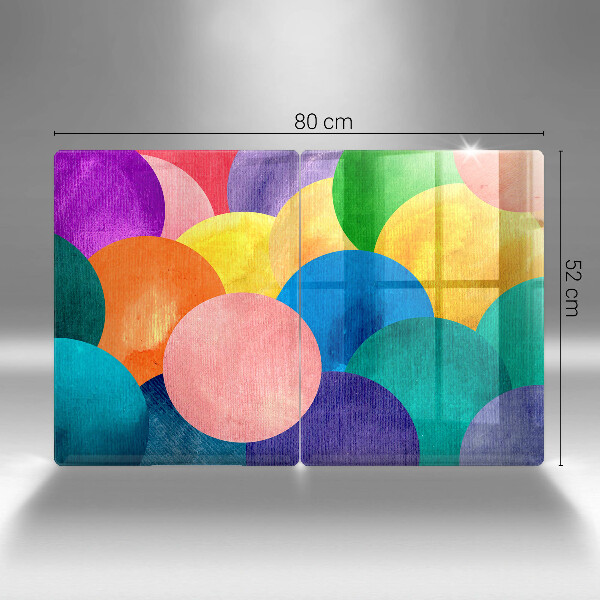 Cache plaque de cuisson Cercles colorés