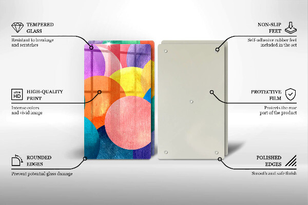 Cache plaque de cuisson Cercles colorés